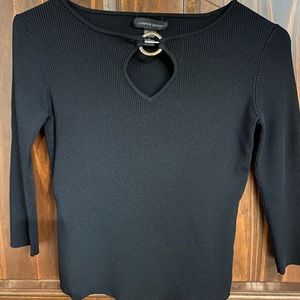 Sweater Black Peekaboo Cabie & Gauge Size Small